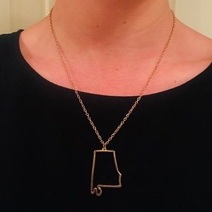State of Alabama Outline Necklace
